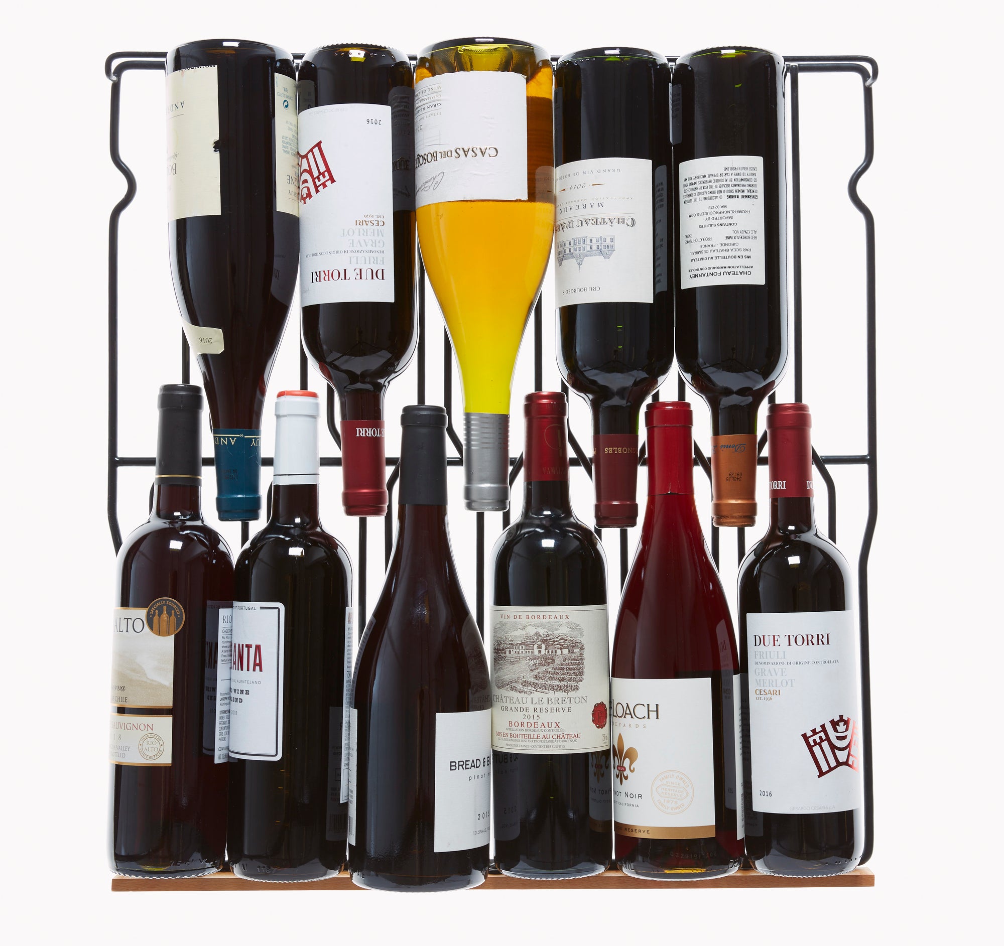 166 Bottle Black Stainless Wine Refrigerator, Single Zone