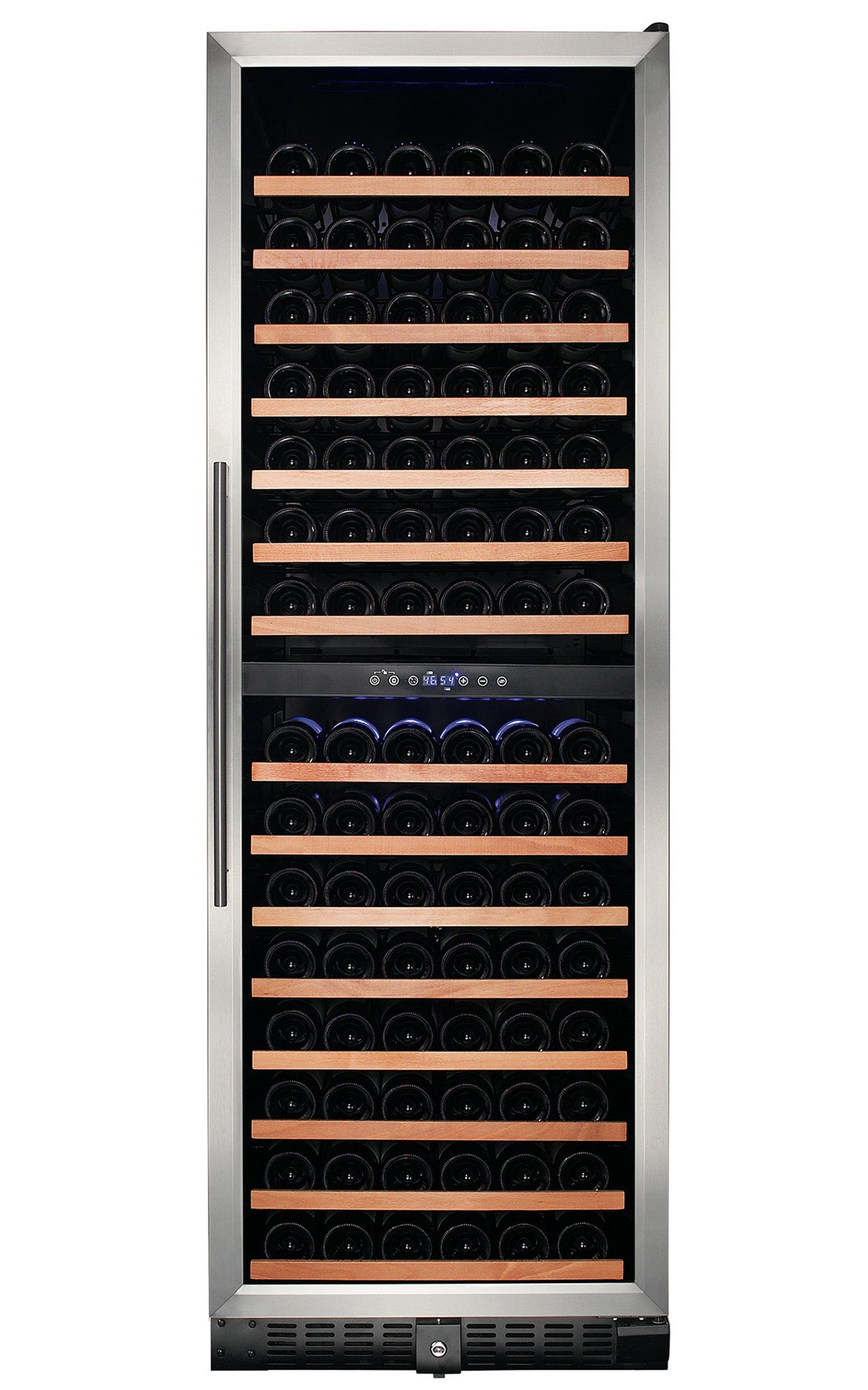 166 Bottle Dual Zone Stainless Steel Wine Refrigerator