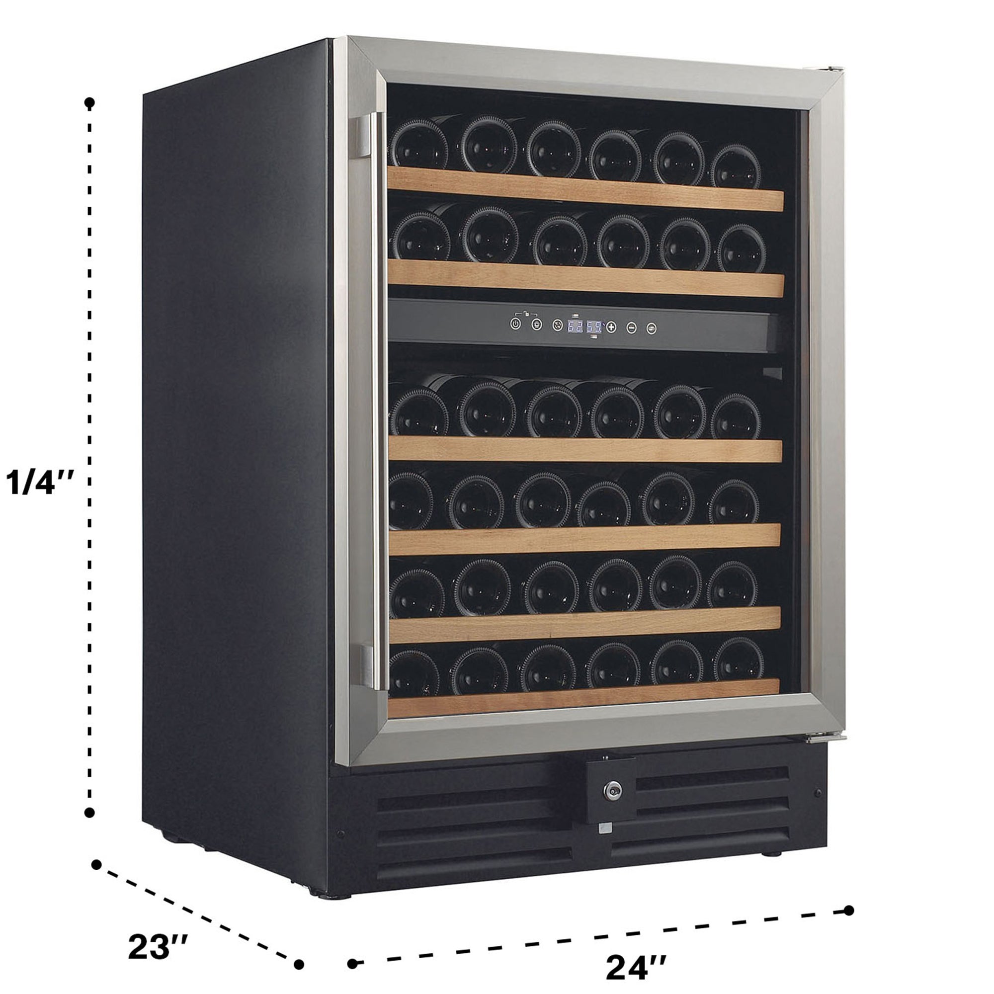 46 Bottle Dual Zone Under Counter Wine Cooler