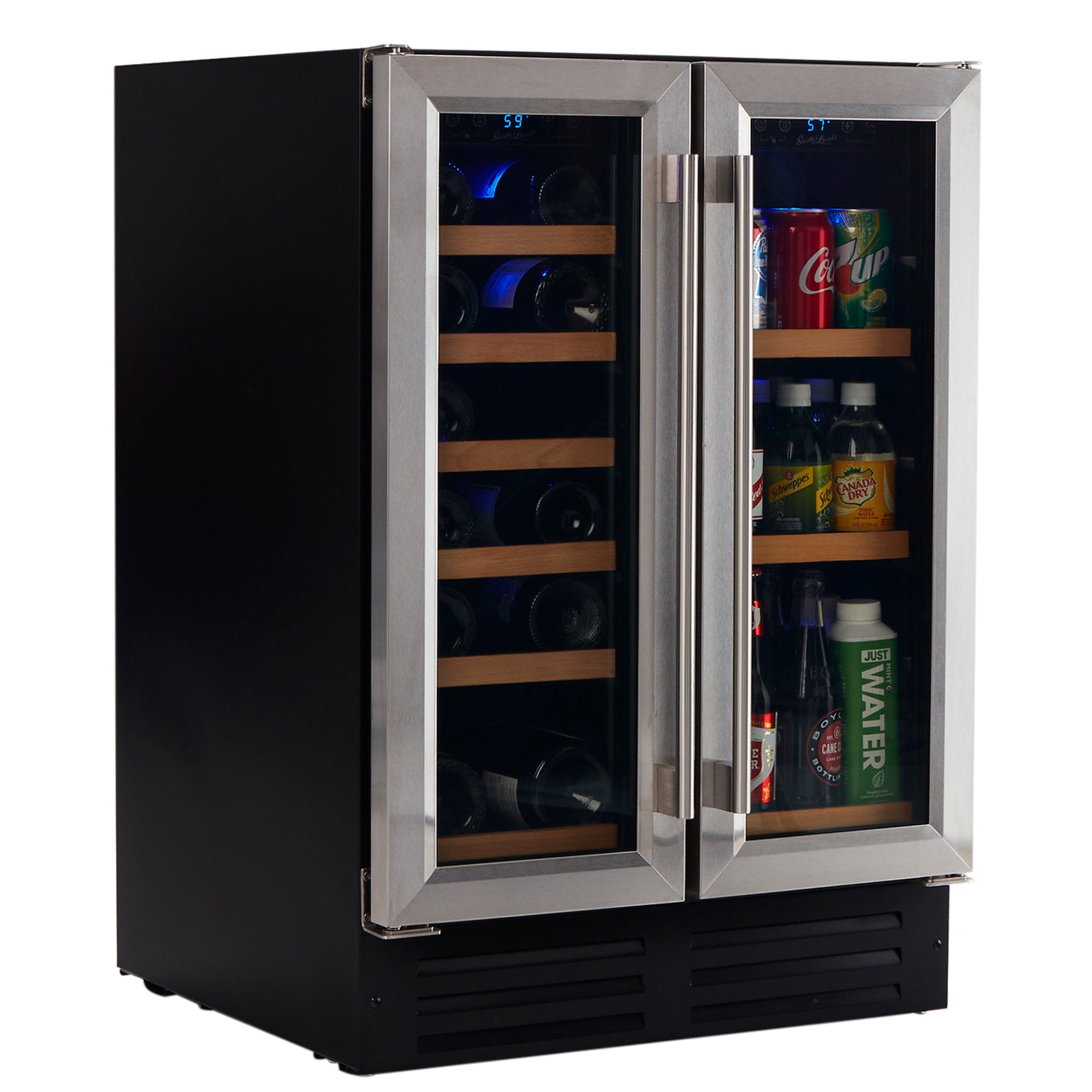 https://www.smithandhanks.com/cdn/shop/products/Smith-and-Hanks-wine-and-beverage-cooler-dual-zone-BEV116D-Stainless-Steel-angle-closed-door_2000x2000.jpg?v=1677598021